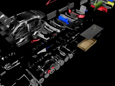 Vehicle Kitbash 3D model