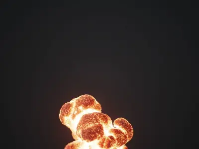 Animated Gasoline Explosion 6 3D model