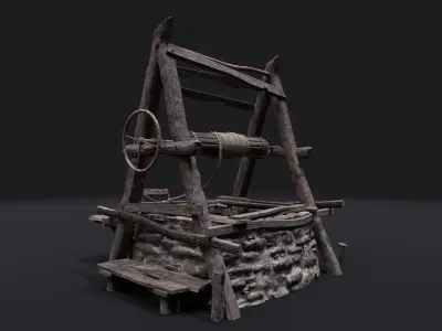 Realistic Water Well Low-poly 3D model purchase