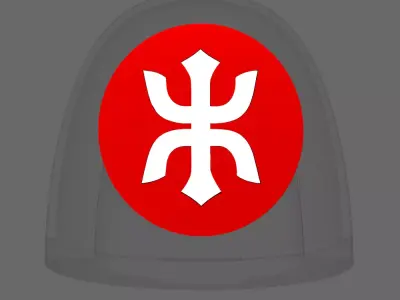 Red Ronin Chapter V10K Shoulder Circle Symbols 3D print model