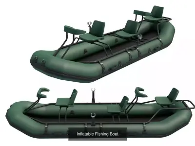 Inflatable boat Collection 3D Model Pack