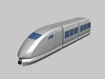 Train high speed 3D model