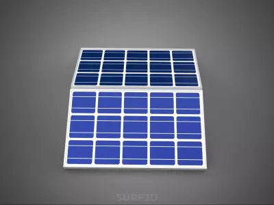 ROOF ARRAY SOLAR CELL PANEL MODULAR CONTROLLER CHARGE REGULATOR 3D model