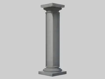 Concrete pillar Low-poly 3D model