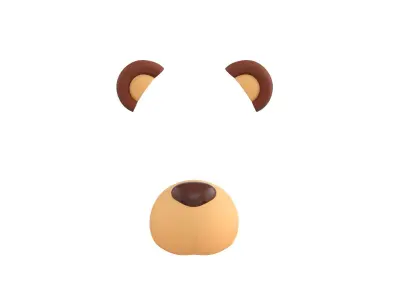 Bear Face 3D model