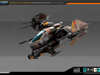 Smuggler Bomber SM8 Low-poly 3D model