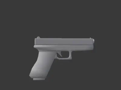 Low Poly Glock Pistol Free low-poly 3D model
