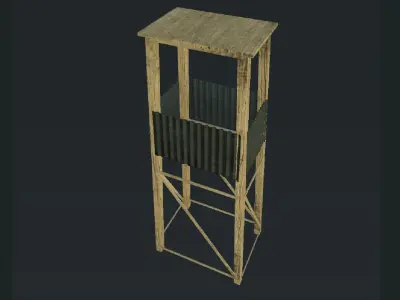 Wooden Watch Tower 3D model