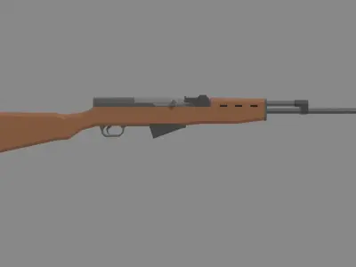 Low Poly SKS Rifle Low-poly 3D model