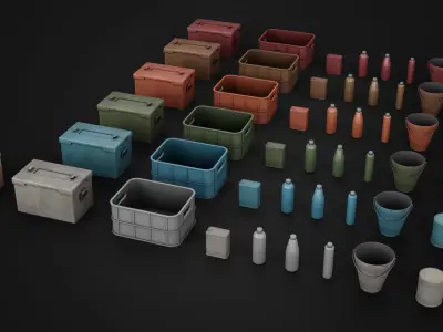 Warehouse Props Pack Low-poly 3D model
