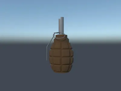 I-1 Hand Grenade Low-poly 3D model
