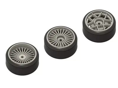 WEDS 3 pack wheels in HW scale 3D print model