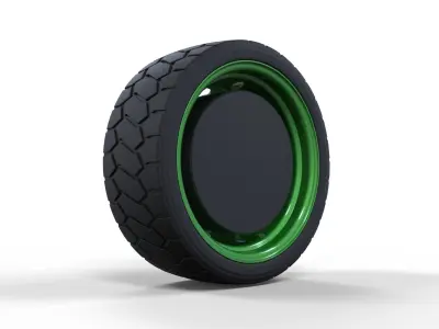 Low profile wheel 3D model