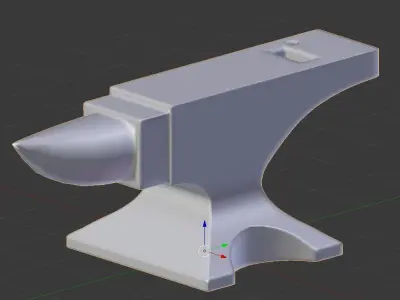 3D Anvil with scratches dents and polished Top Free 3D model