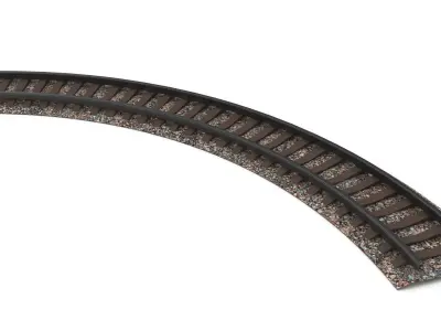 Railway Track 3D model get