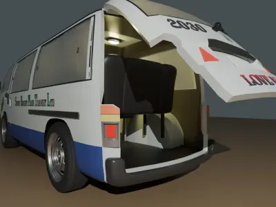 A BUS  Free low-poly 3D model