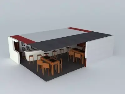 Wine bar Free 3D model