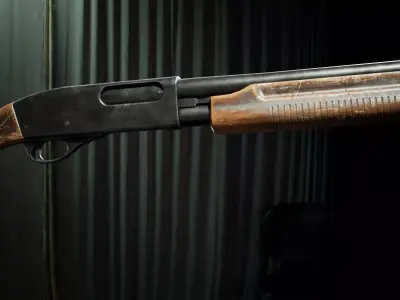 PBR - R870 Sawn Off Shortgun - Game-Ready 3D Asset Low-poly 3D model