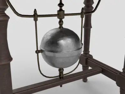 Table in the old styles Low-poly 3D model