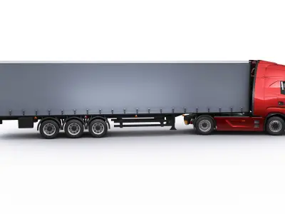 Iveco S-Way 2020 with trailer 3D model