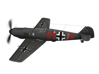Messerschmitt - BF-109 E - G9-JV -  Nightfighter 3D model