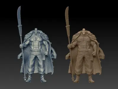 Edward Newgate - Whitebeard - One piece - 3D print - split part 3D print model