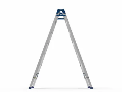 Folding Extension Ladder 3D model