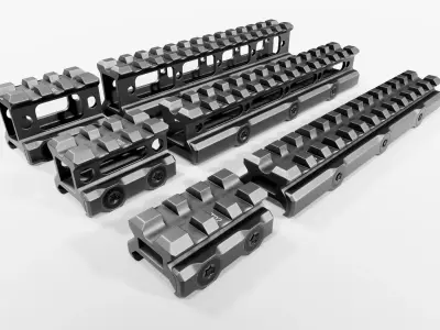 UTG Super Slim Picatinny Riser Mounts Free low-poly 3D model