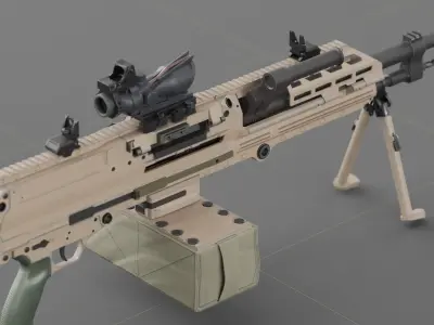 SIG SAUER MG-338 Low-poly 3D model