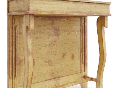 Antique mirror with console 3D model