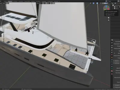 3D Catamaran Lagoon 77 SEVENTY 7 3D model