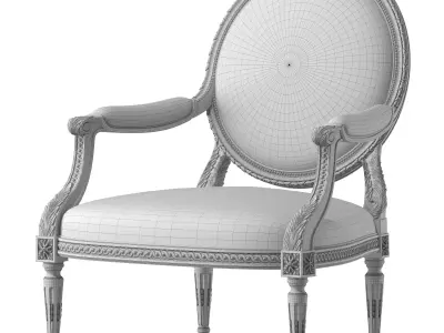 chairish louis armchair art 5694 3D model