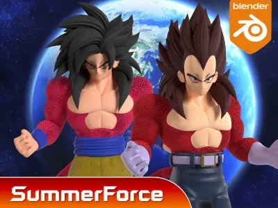 Goku Super Saiyan 4 - Dragonball GT 3D model