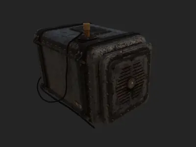 OilRig Machine Low-poly 3D model