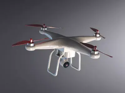 Phantom model drone Low-poly 3D model