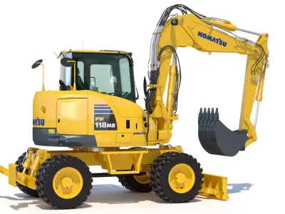 Komatsu PW118MR-8 Midi - Excavator 3D model
