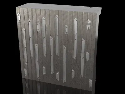 Sci-fi Ventilation Part Interior With Terminal PBR 3D model