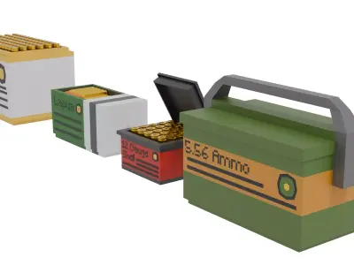 Crates Ammo Box 3D model
