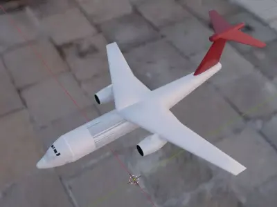 Fictional Jetliner Do-428JET Inspired series Low-poly 3D model