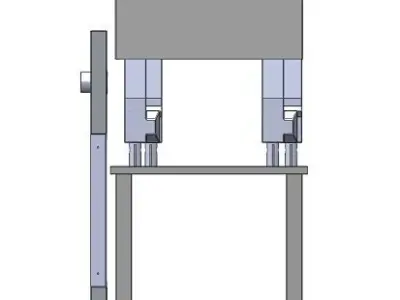 Moving electric industrial table Free 3D model