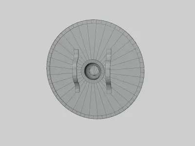 Shield 5 metal Low-poly 3D model