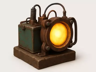 Steampunk Radiance Low-poly 3D model