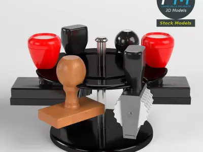 Rubber stamp rack 3D model