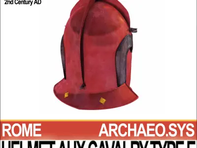 Roman Auxiliary Cavalry Helmet Type E 3D model