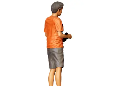 N4 Kids playing with RC car 3D print model