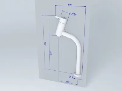 MIXER SINGLE LEVER DECA LINK 2885 Free 3D model
