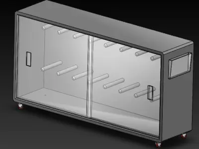 Industrial Cabinet For Metal Carriers Storage  Clean Room Fea... Free 3D model