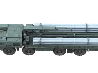 9T234 Smerch Transporter Low-poly 3D model