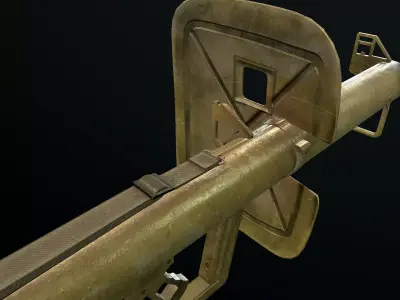 Panzerschrek - German WW2 Rocket launcher Low-poly 3D model