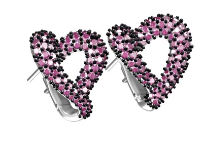 Antique Heart Earring 3D print model